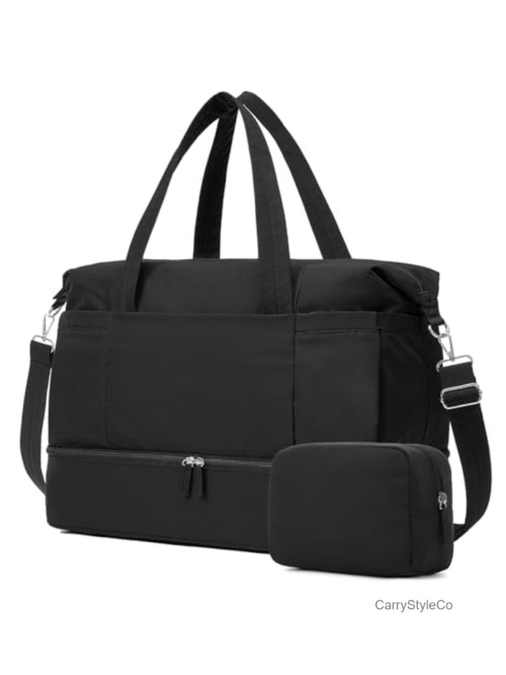 30L Travel Duffle Bag with Shoe Compartment Toiletry Bag